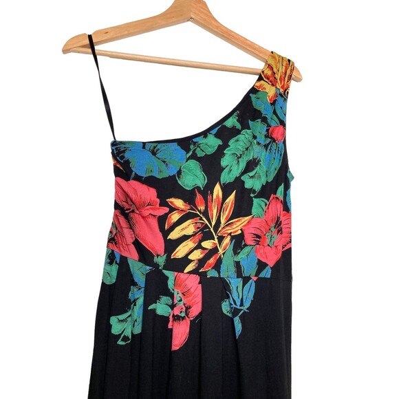 Marc Jacobs Womens Multicolor Floral One Shoulder A Line Maxi Dress S - Picture 5 of 11
